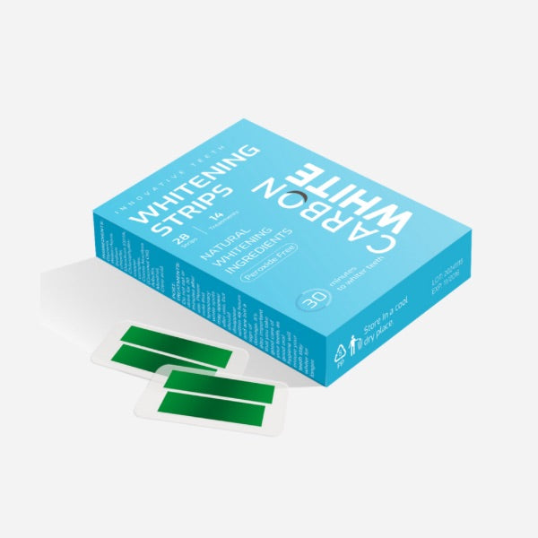 Carbon White – Teeth Whitening Strips (28) – No Peroxide, Sensitive Safe, Fast Results