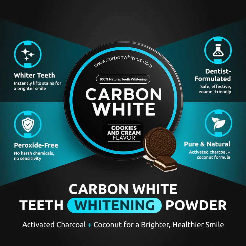 Carbon White – Charcoal Teeth Whitener Powder – Cookies and Cream (30g) (Copia)